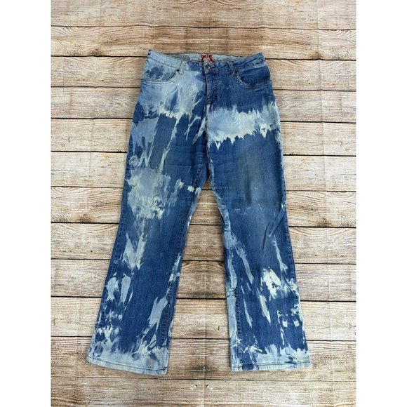 Smiths Acid Wash Straight Leg Jeans Women Size 10 Denim Casual Pants - Stretch - Picture 1 of 9